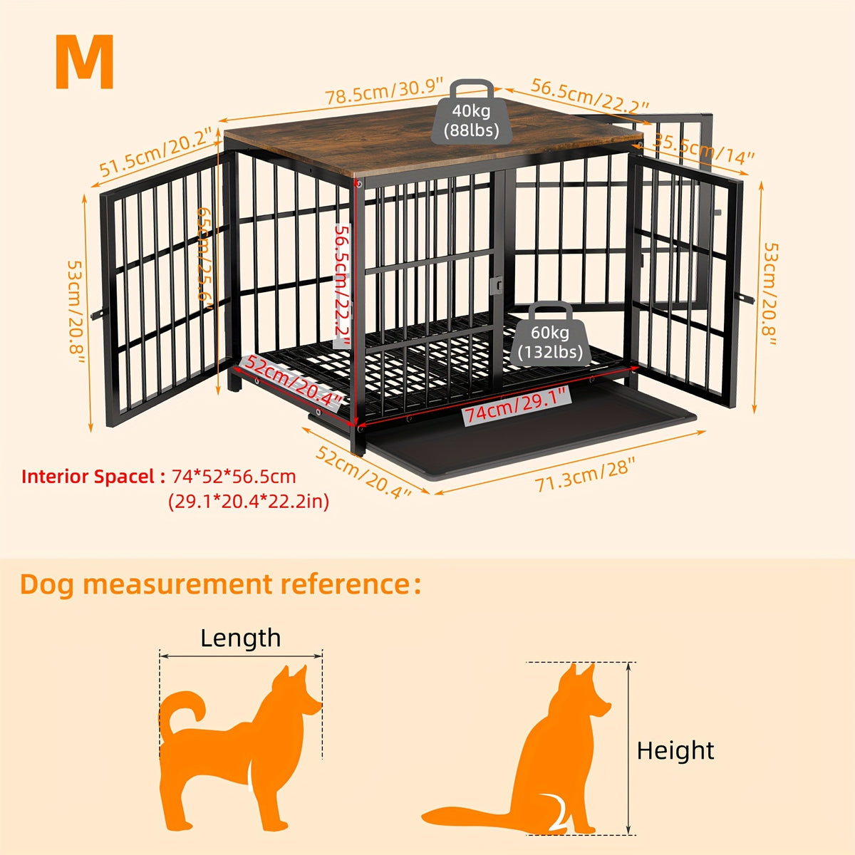 Cage pour chien, bois pour animaux et maison – vue détaillée 19