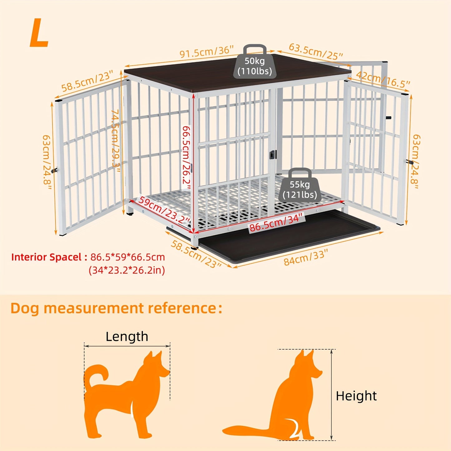 Cage pour chien, bois pour animaux et maison – vue détaillée 21