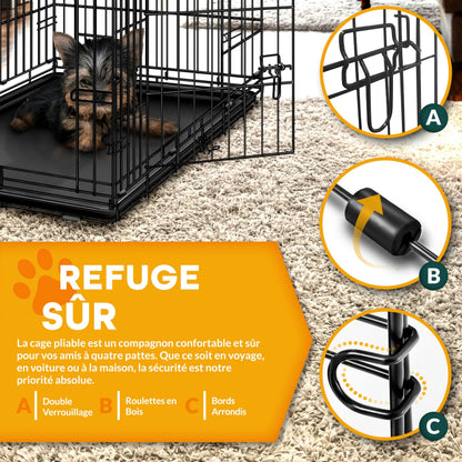 Cage pour chien, pliable pour véhicule et déplacements – vue détaillée 2