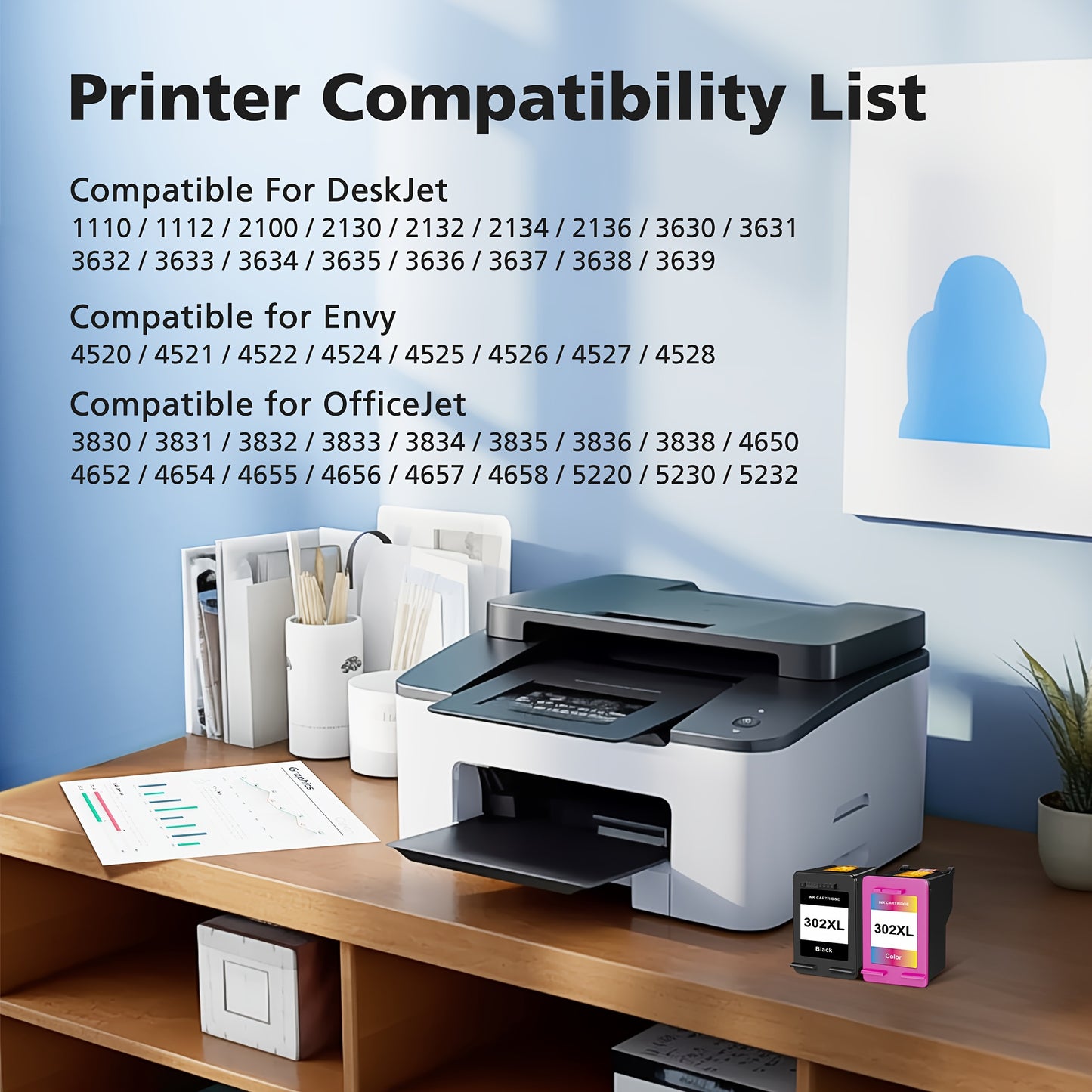 Cartouches d’encre compatibles, 1B1C-2P pour impression à domicile et bureau et télétravail – vue détaillée 2