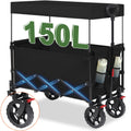Sekey Chariot Pliable avec Toit 150L 150KG, Chariot Pliable avec Pare-soleil pour Excursion Plage Camping