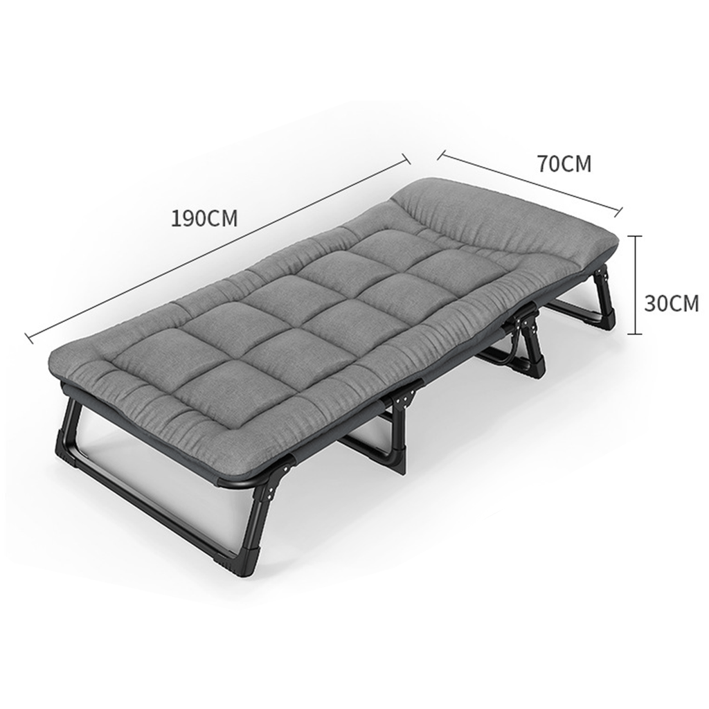 Lit pliant avec matelas moelleux - Lit portable et réglable pour une utilisation intérieure/extérieure, cadre à 4 positions, capacité de poids maximale 440 lb (200 kg) pour camping, chambre d'amis, camping-car, literie de dortoir