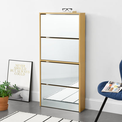 Armoire à chaussures Vogar avec portes miroir de différentes couleurs et tailles