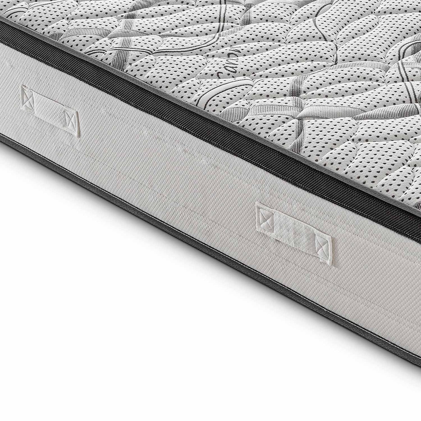 Matelas ROYAL DELUXE avec effet MÉMOIRE - Mousse HR haute densité - 100% orthopédique fabriqué en Italie - Housse avec effet relaxant CARBONIO