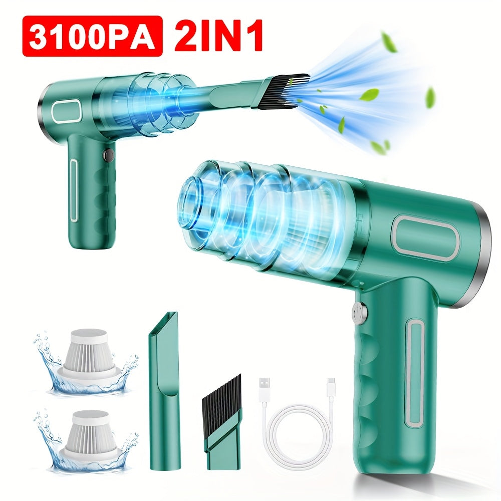 Aspirateur sans fil amélioré avec aspiration tempête 3800PA ! Aspirateur à main sans fil pour la maison et la voiture, tout-en-un ! Super cyclone rechargeable longue portée pour voiture, bureau et maison