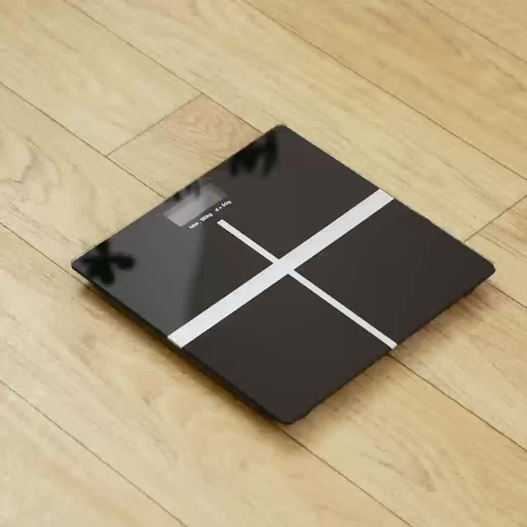 Pèse-personne électronique, pèse-personne de salle de bain numérique 179,62 KG, pèse-personne de haute précision avec écran LCD haute définition et affichage de la température (commutable entre KG et livre), plateforme ultra-large, pesée électronique de h