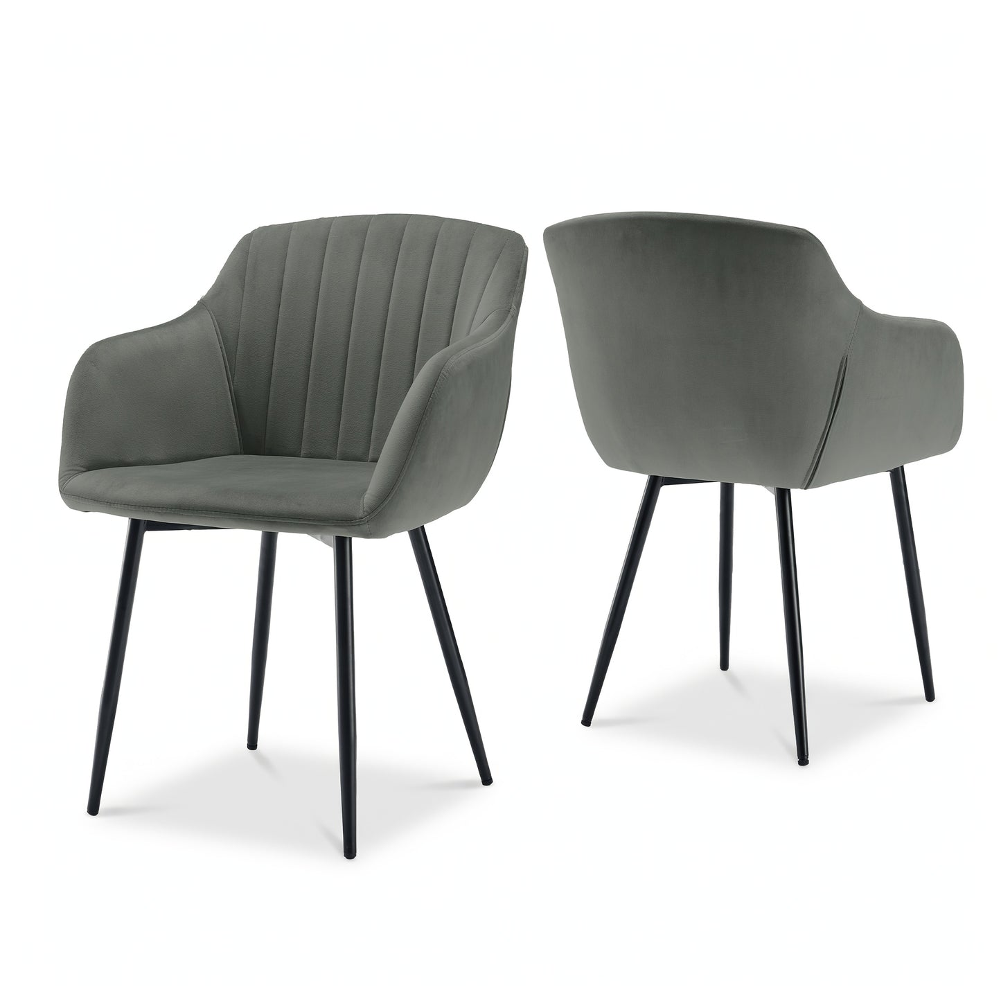 Chaises de salle à manger élégantes avec accoudoirs et soutien lombaire pour salon, cuisine et chambre, offrant un grand confort - Disponibles par lots de 2, 4 ou 6