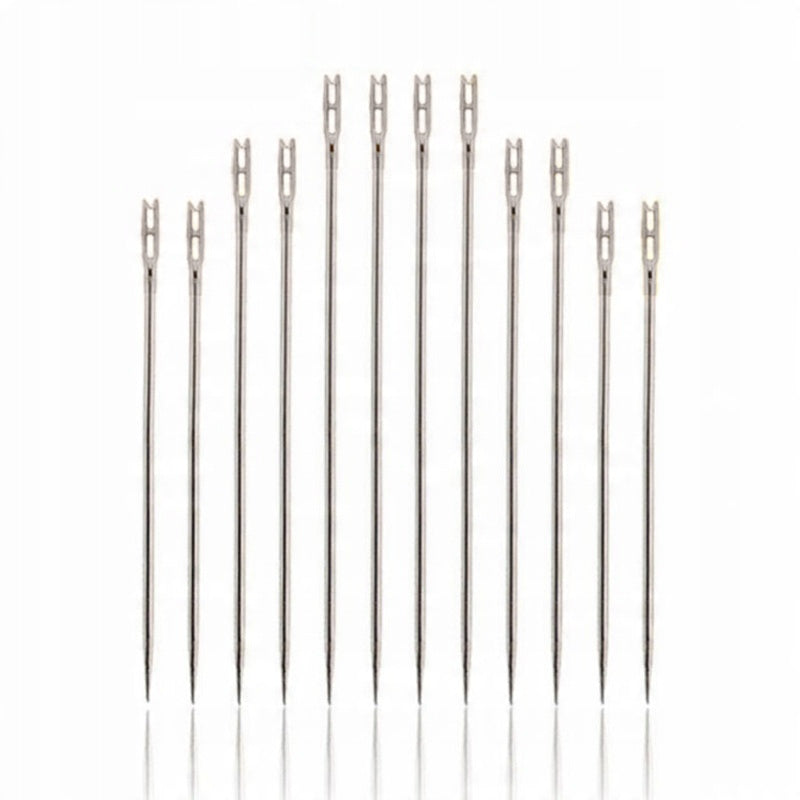 Kit de Couture à Main avec Aiguilles Auto-Filetantes, 12 Pièces et Tailles Variées