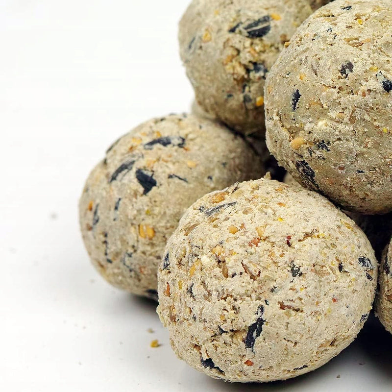 Boule de Graisse pour Oiseaux Sauvages, Nourriture Hivernale pour Oiseaux, Mélange de Graines et Céréales, 1 Pièce, 90g