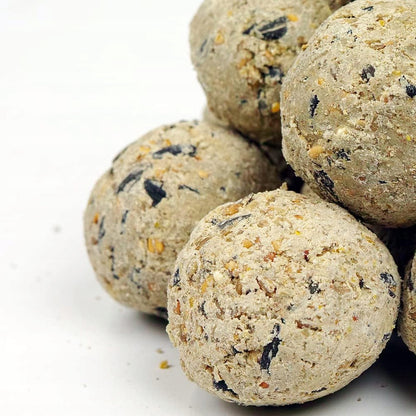 Boule de Graisse pour Oiseaux Sauvages, Nourriture Hivernale pour Oiseaux, Mélange de Graines et Céréales, 1 Pièce, 90g