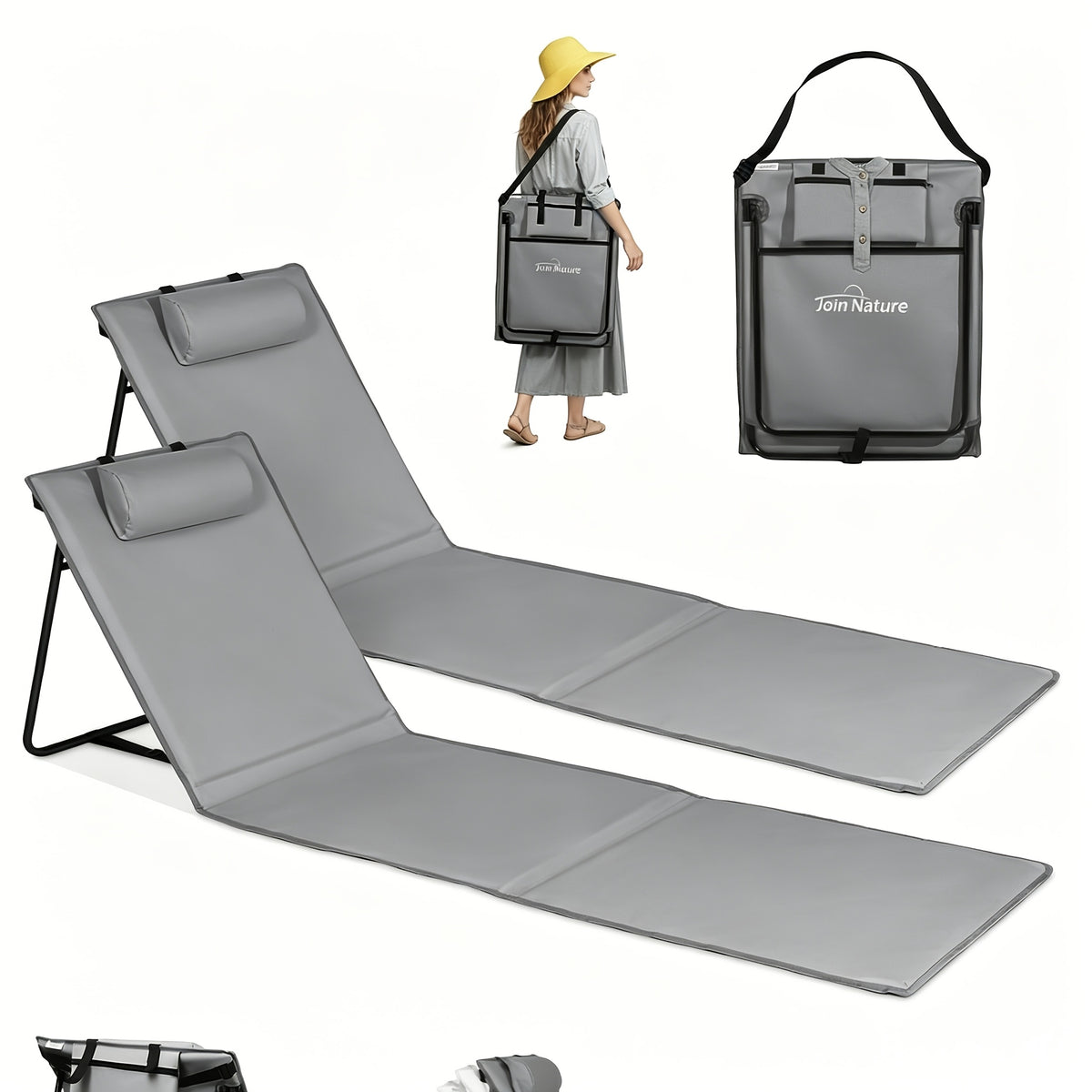 Chaise de camping, pliable pour quotidien et école – vue détaillée 9