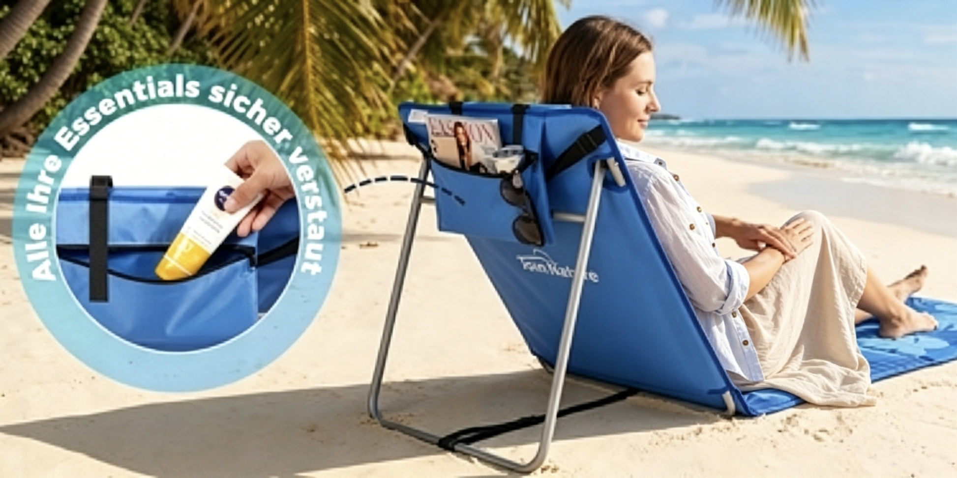 Chaise de camping, pliable pour quotidien et école – vue détaillée 12