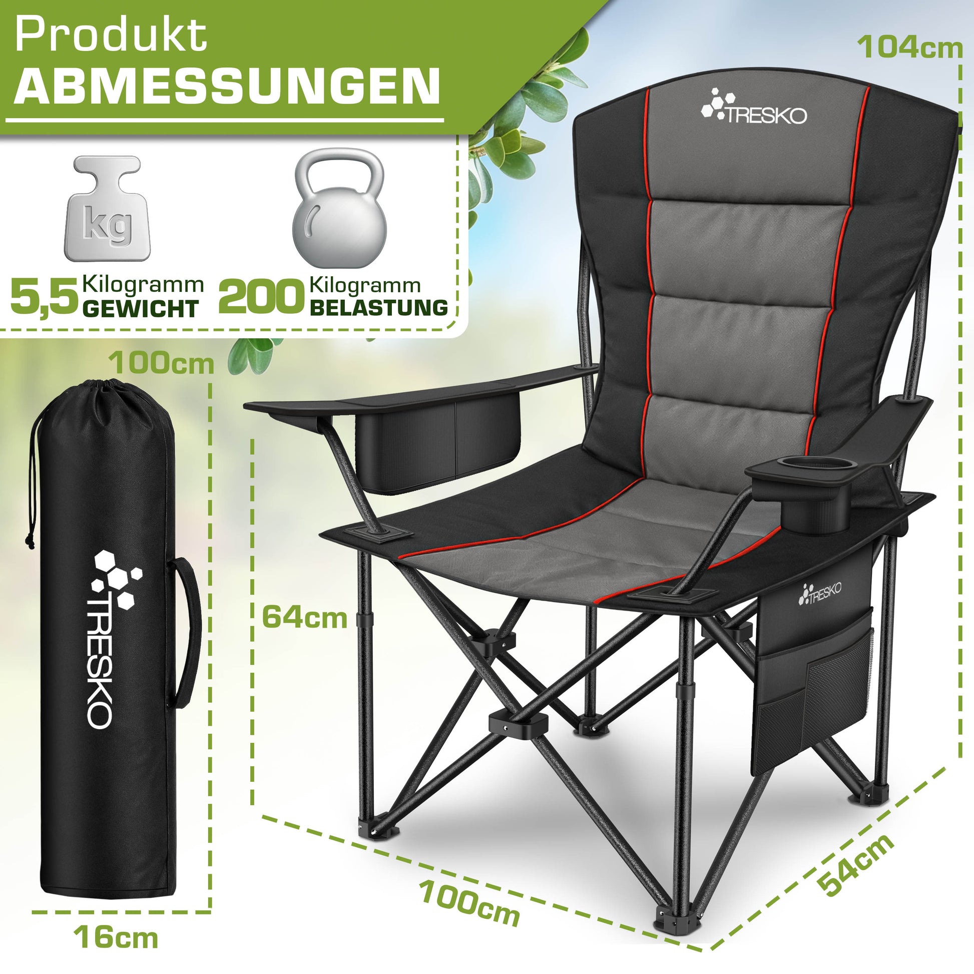 Chaise de pêche, 150 kg pour assise et maison – vue détaillée 2