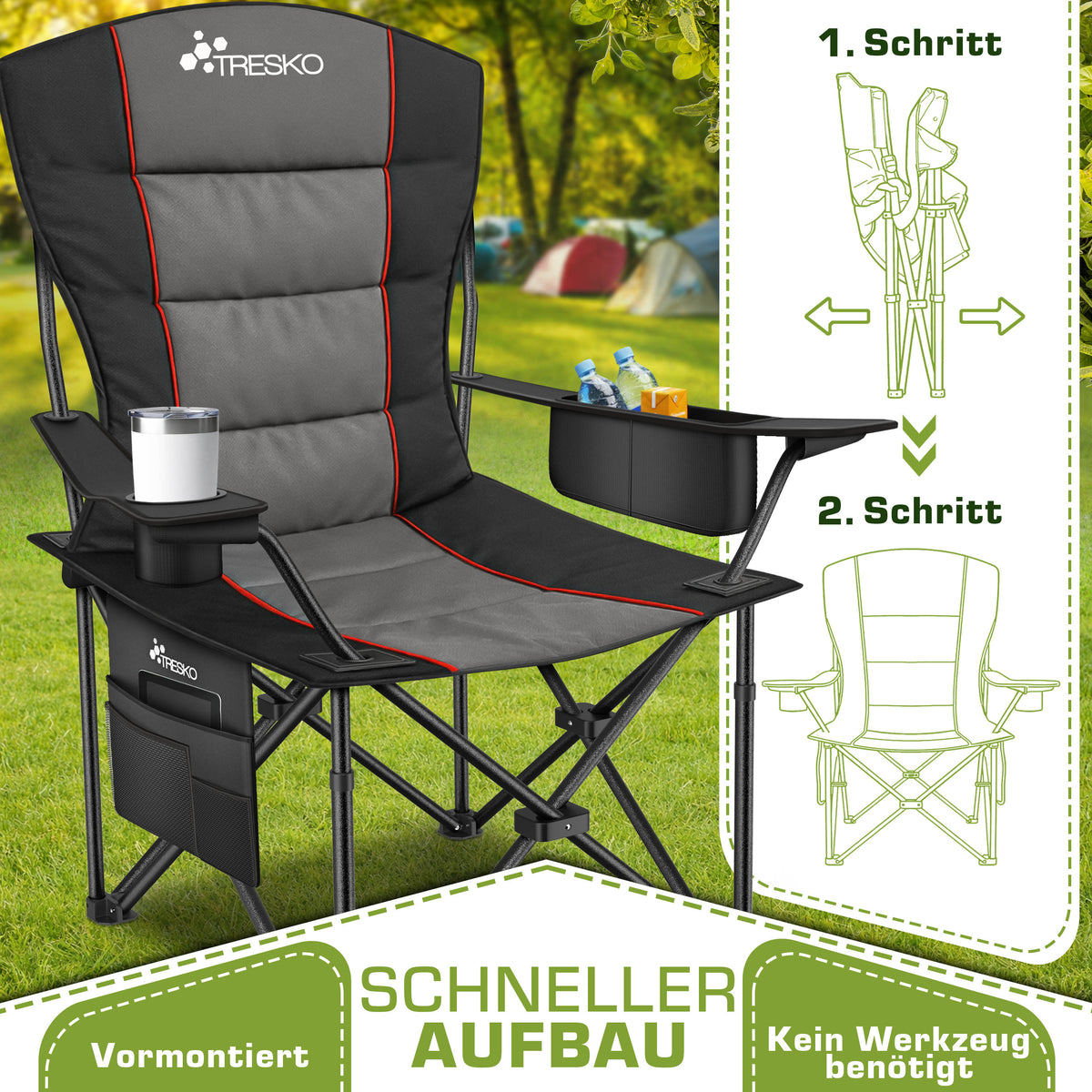 Chaise de pêche, 150 kg pour assise et maison – vue détaillée 3