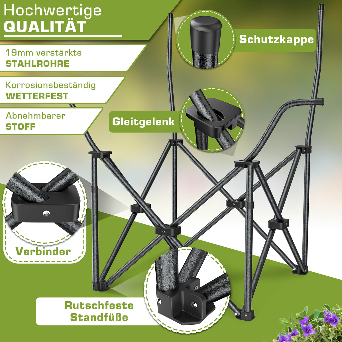 Chaise de pêche, 150 kg pour assise et maison – vue détaillée 4