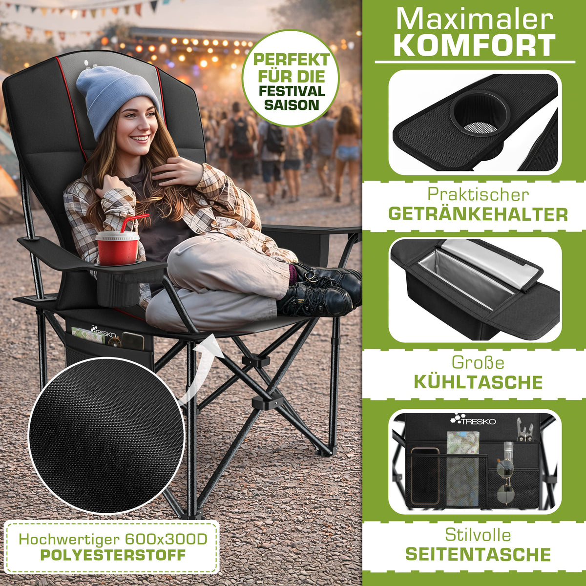 Chaise de pêche, 150 kg pour assise et maison – vue détaillée 5