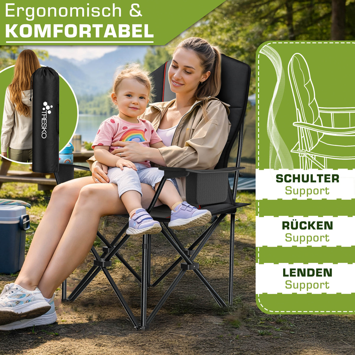 Chaise de pêche, 150 kg pour assise et maison – vue détaillée 7