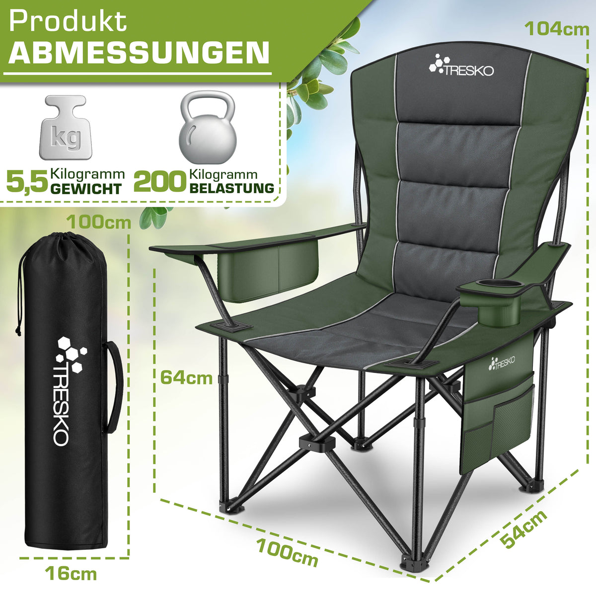 Chaise de pêche, 150 kg pour assise et maison – vue détaillée 14