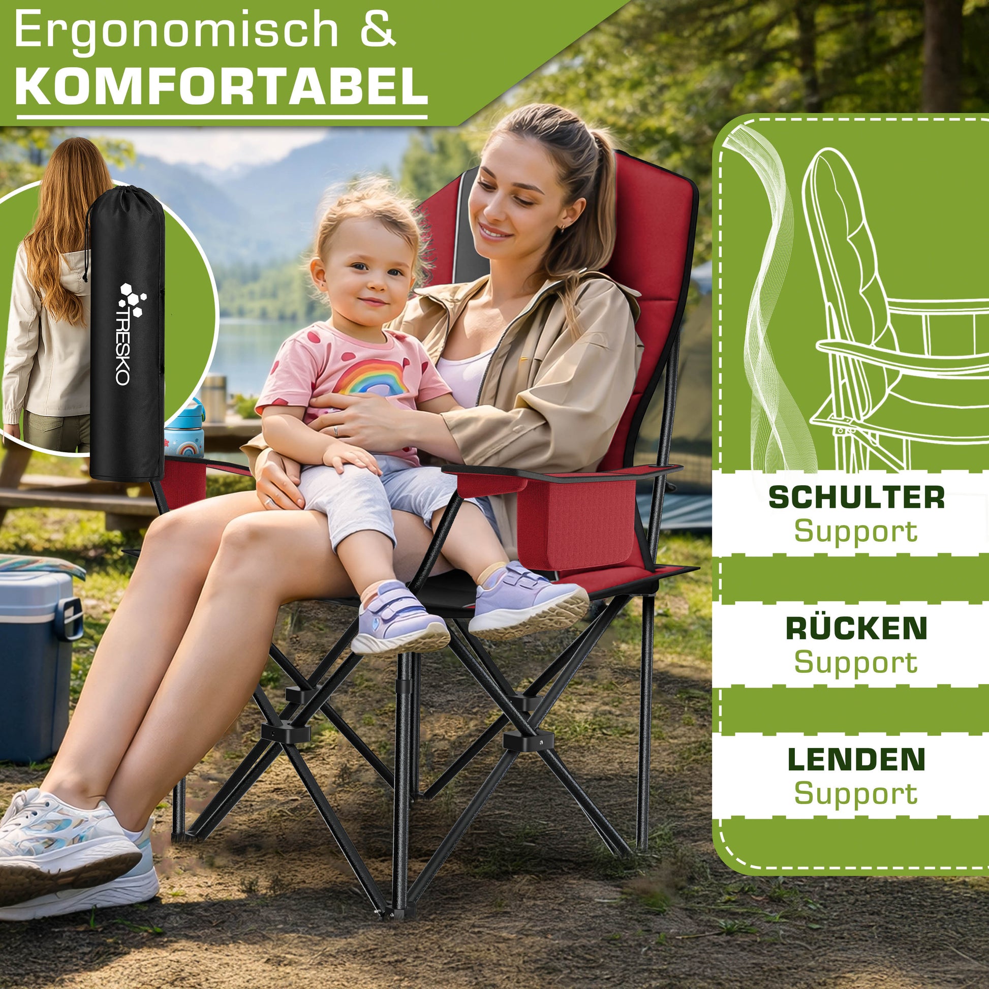 Chaise de pêche, 150 kg pour assise et maison – vue détaillée 23