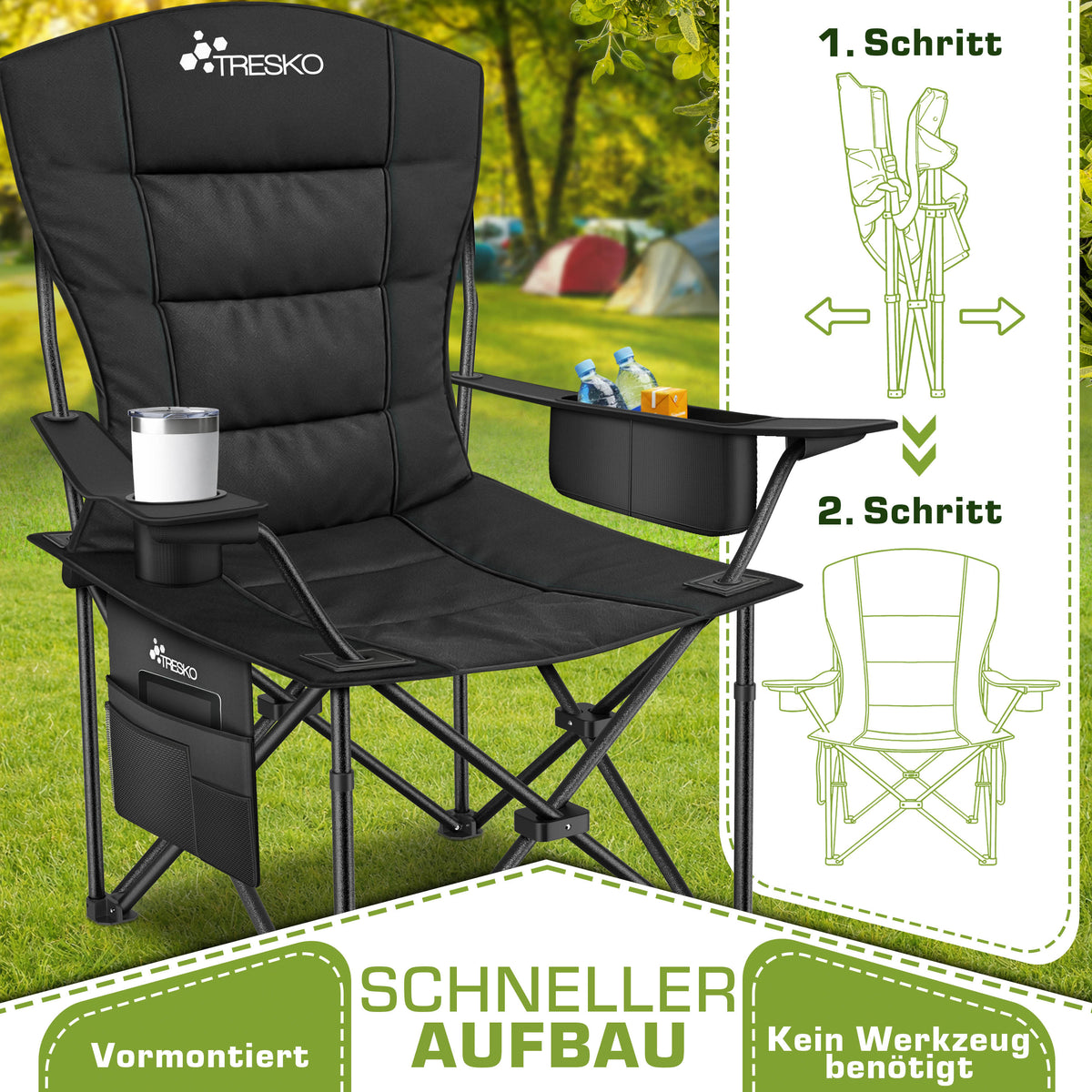 Chaise de pêche, 150 kg pour assise et maison – vue détaillée 25