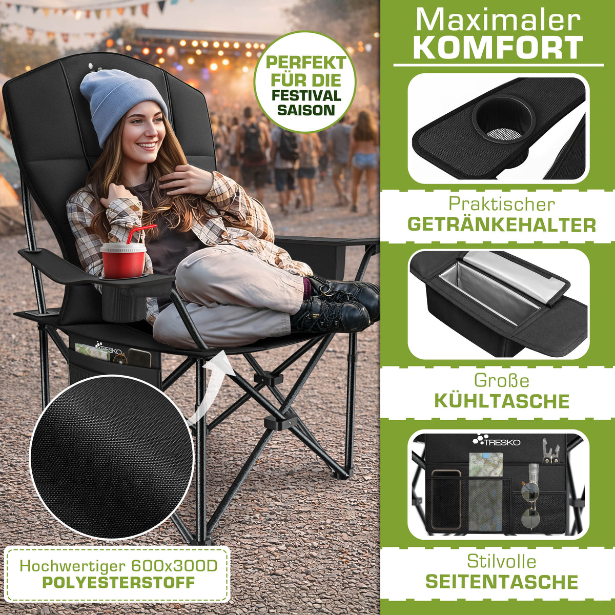 Chaise de pêche, 150 kg pour assise et maison – vue détaillée 26
