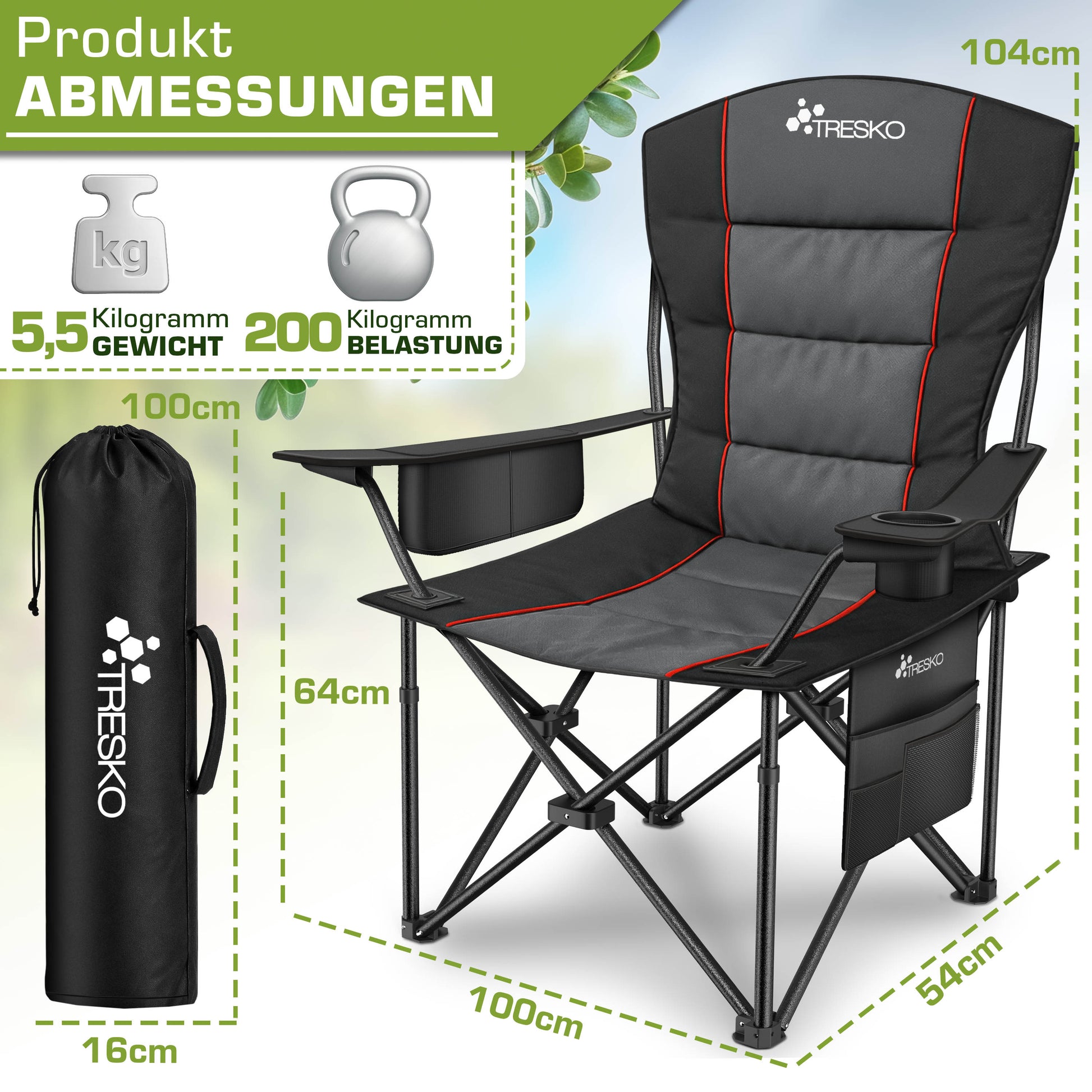 Chaise de pêche, 150 kg pour assise et maison – vue détaillée 30