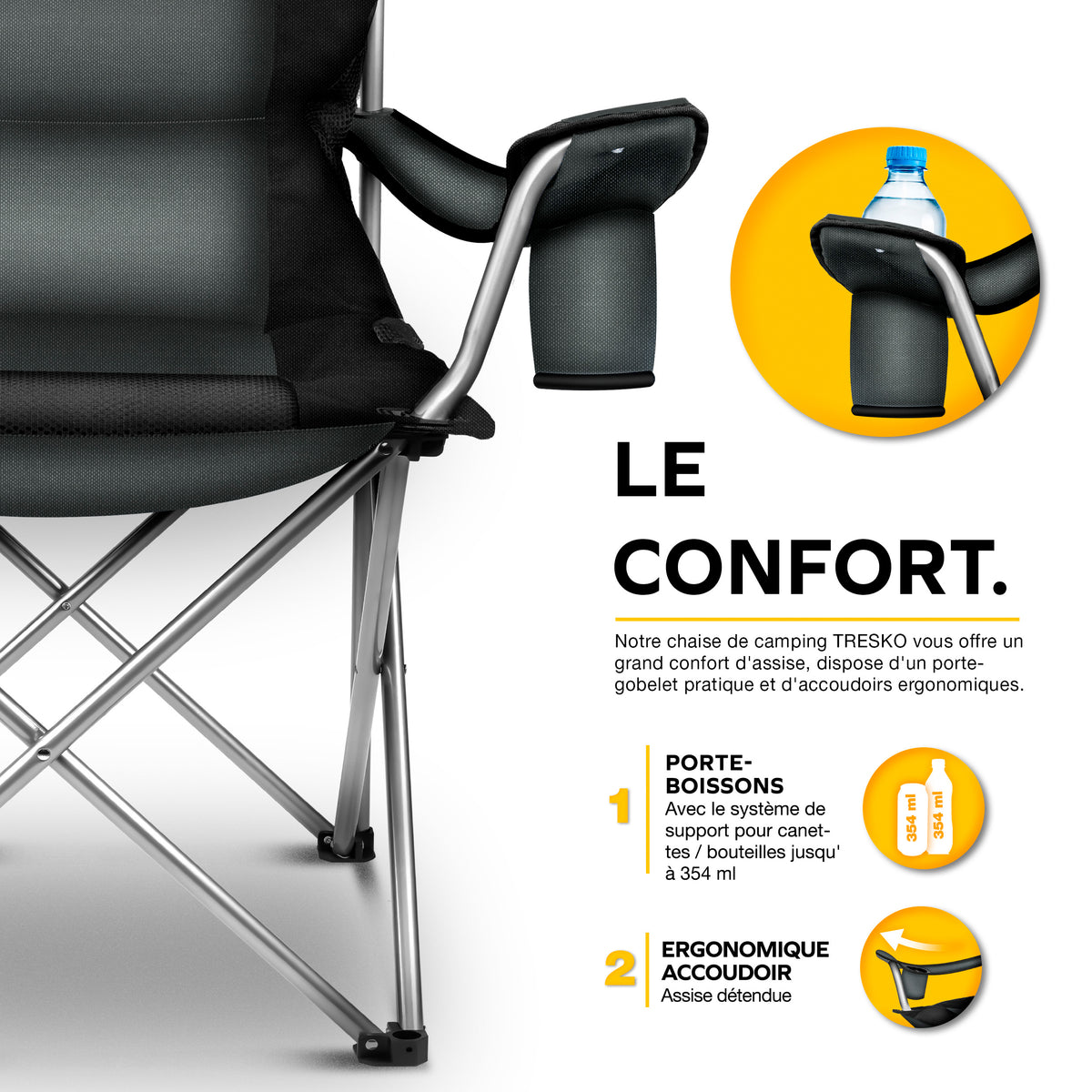 Chaise de pêche, 150 kg pour assise et maison – vue détaillée 36