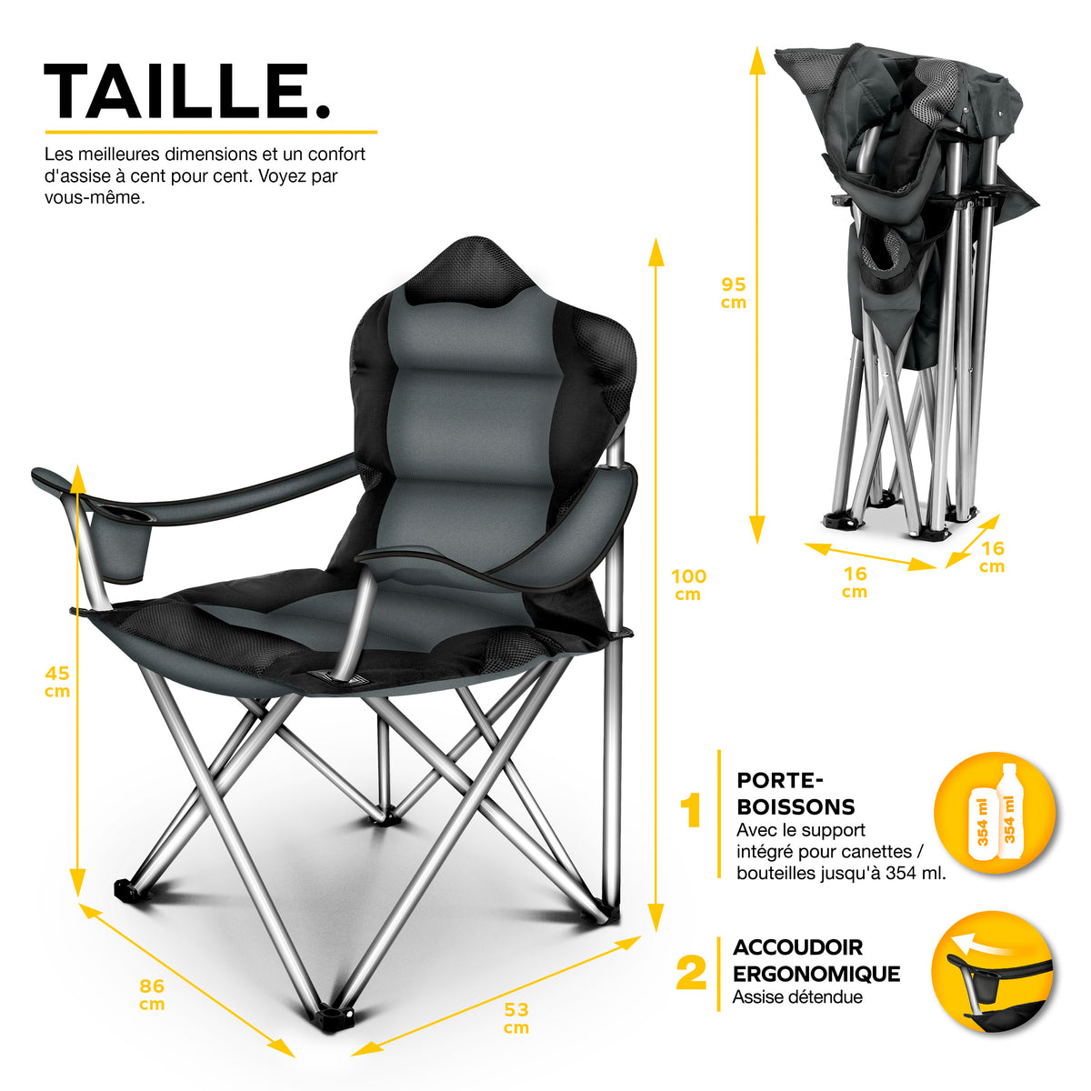 Chaise de pêche, 150 kg pour assise et maison – vue détaillée 39