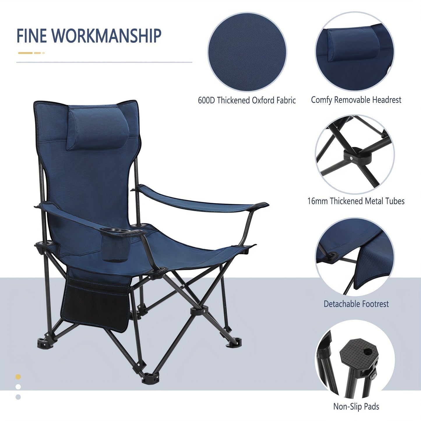 Chaise de pêche, réglable pour maison et assise – vue détaillée 13