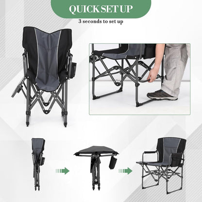 Chaise de réalisateur, Lot De 2 Noirs pour maison et assise – vue détaillée 4