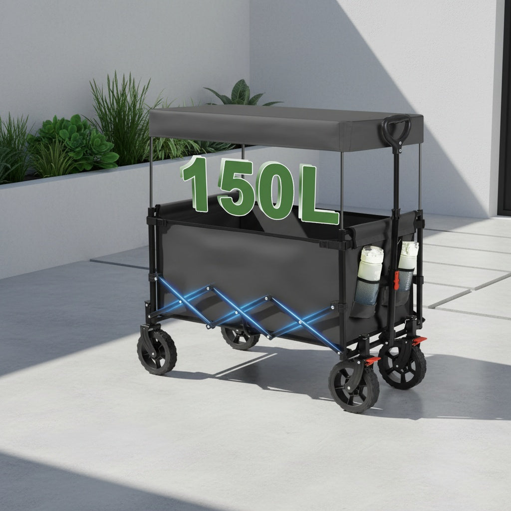 Chariot pliable, 150KG pour camping et voyage – vue détaillée 5
