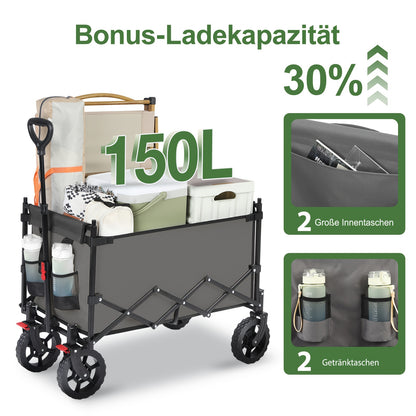 Chariot pliable, 150KG pour camping et voyage – vue détaillée 6