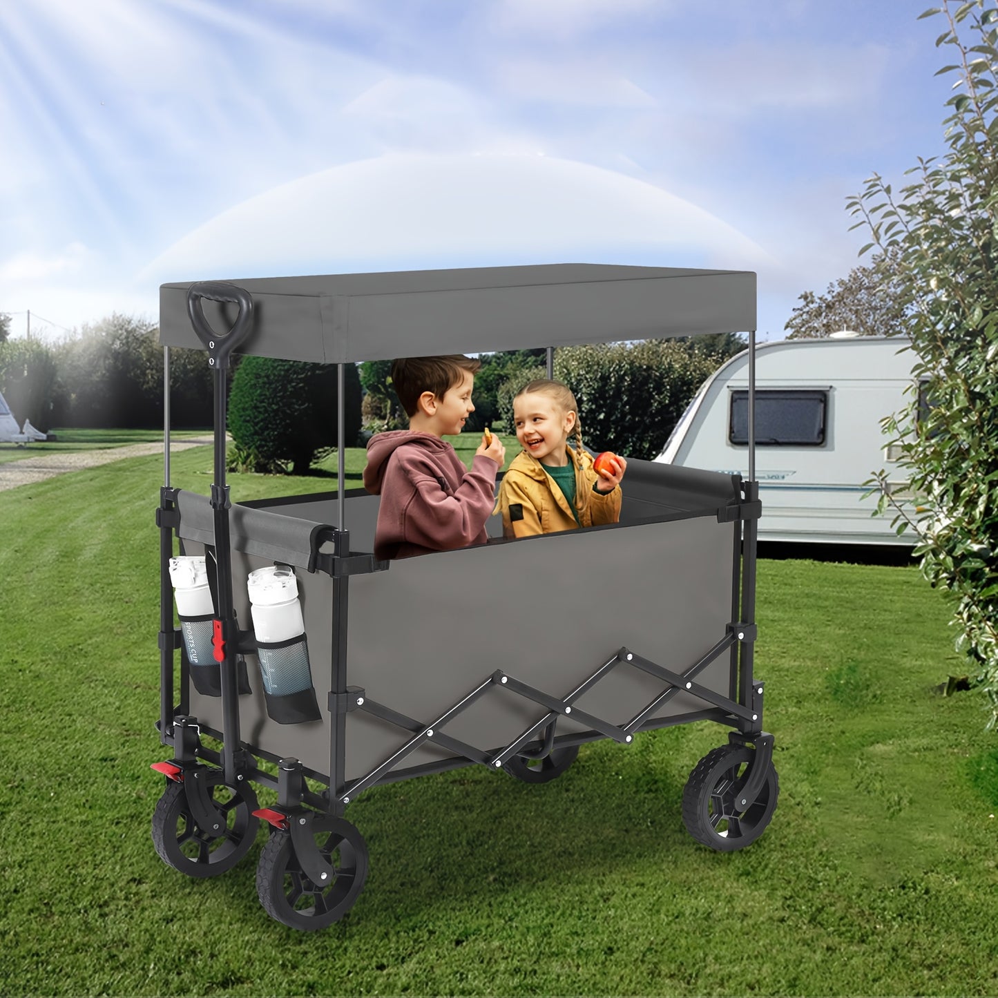 Chariot pliable, 150KG pour camping et voyage – vue détaillée 8