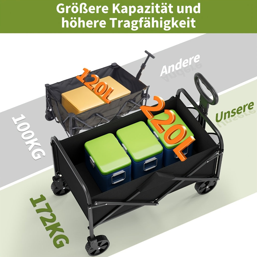 Chariot pliable, réglable pour jardin et terrasse – vue détaillée 2