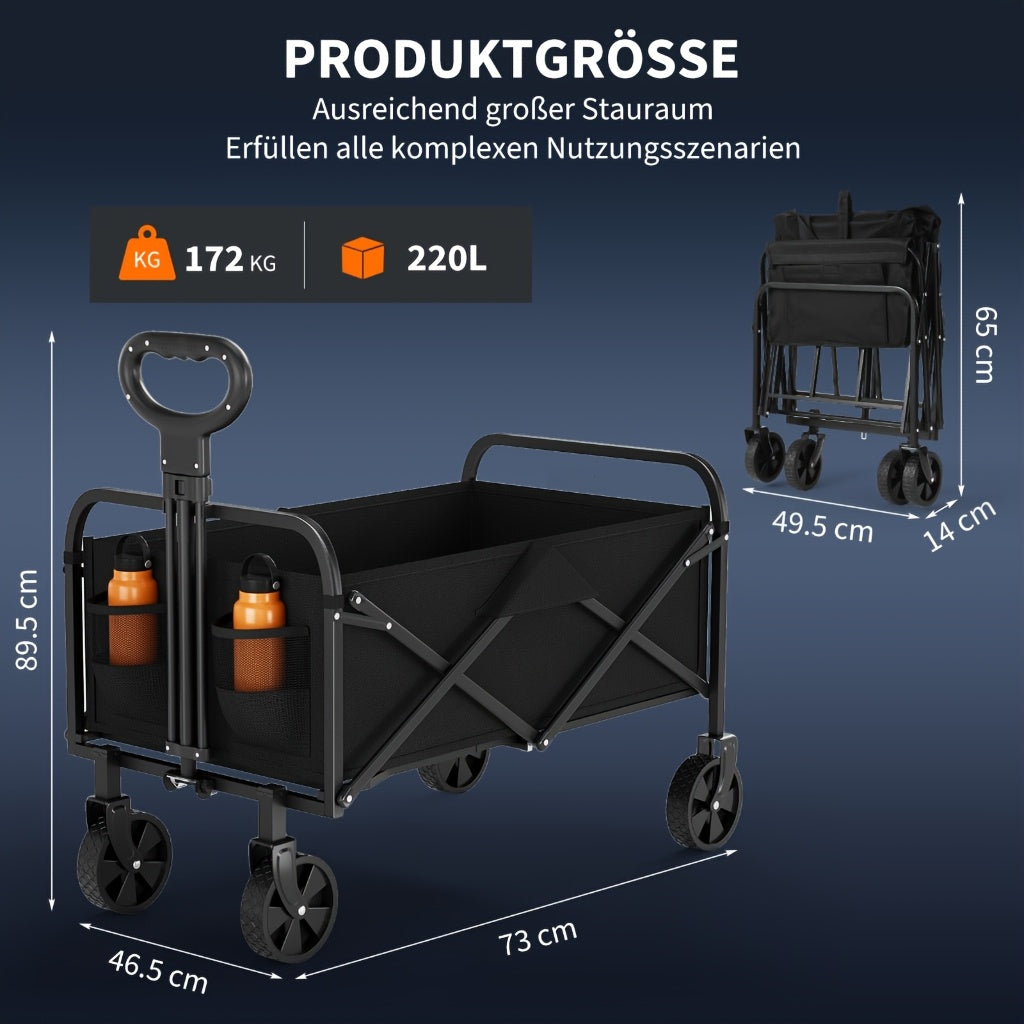 Chariot pliable, réglable pour jardin et terrasse – vue détaillée 3