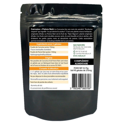 Complément curcuma et poivre noir pour quotidien et maison – vue principale