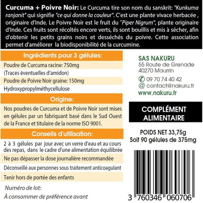Complément curcuma et poivre noir pour quotidien et maison – vue détaillée 3