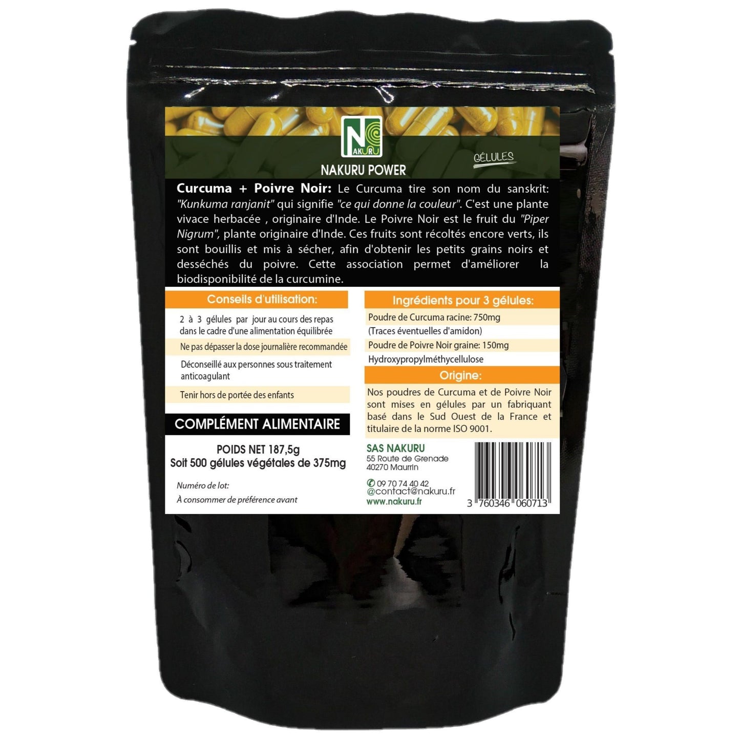 Complément curcuma et poivre noir pour quotidien et maison – vue détaillée 6