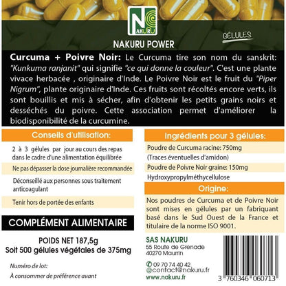 Complément curcuma et poivre noir pour quotidien et maison – vue détaillée 8
