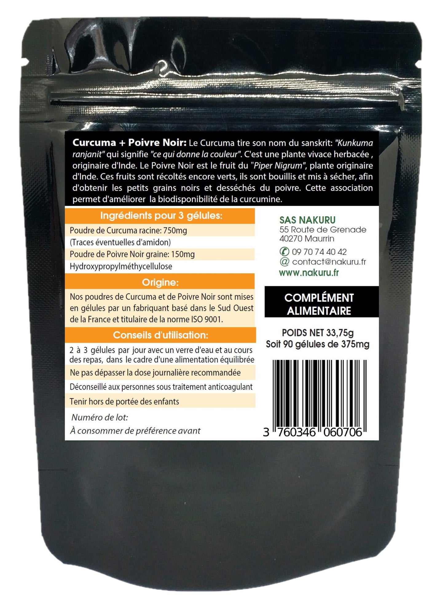 Complément curcuma et poivre noir pour quotidien et maison – vue détaillée 10