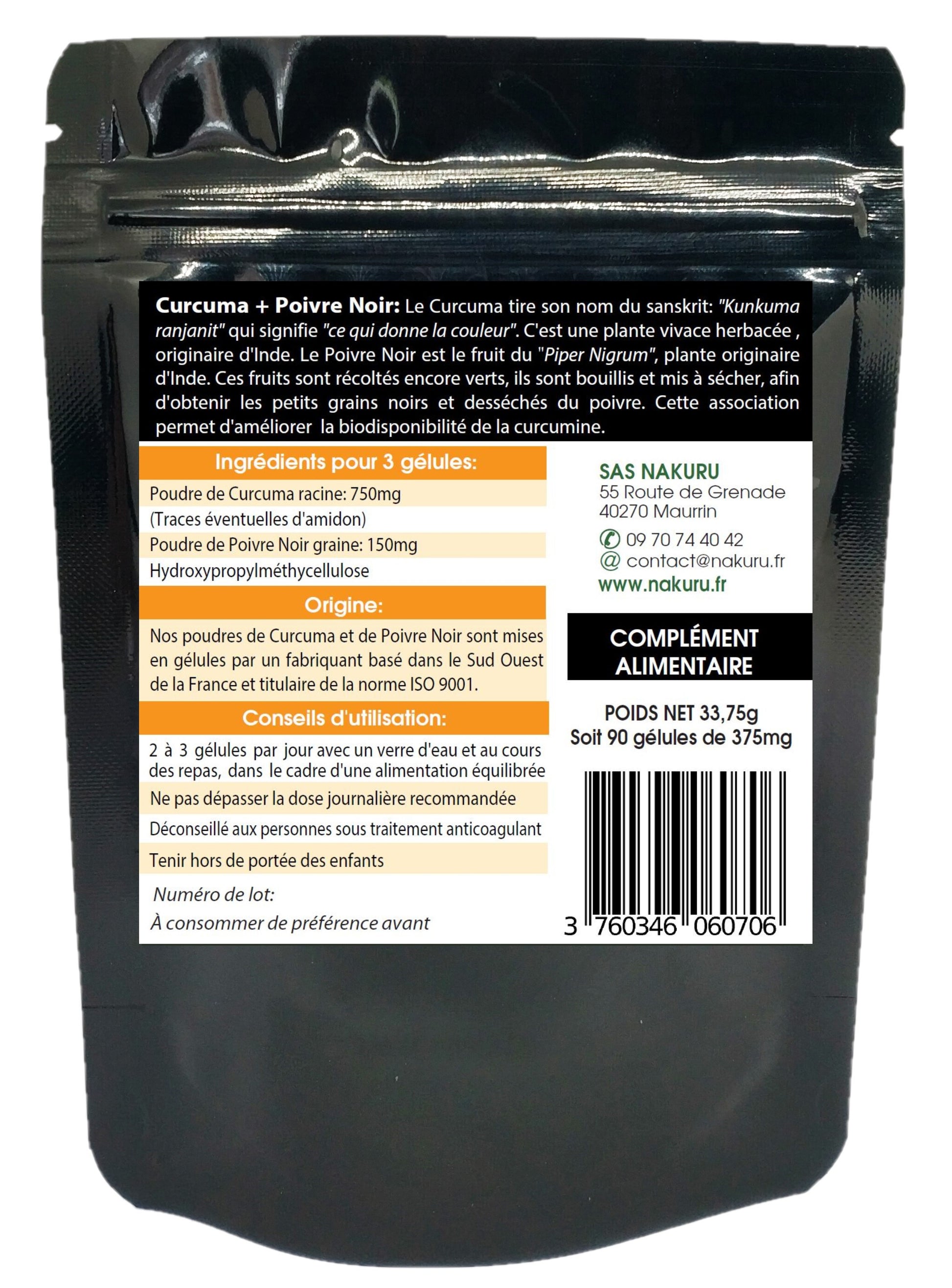 Complément curcuma et poivre noir pour quotidien et maison – vue détaillée 10