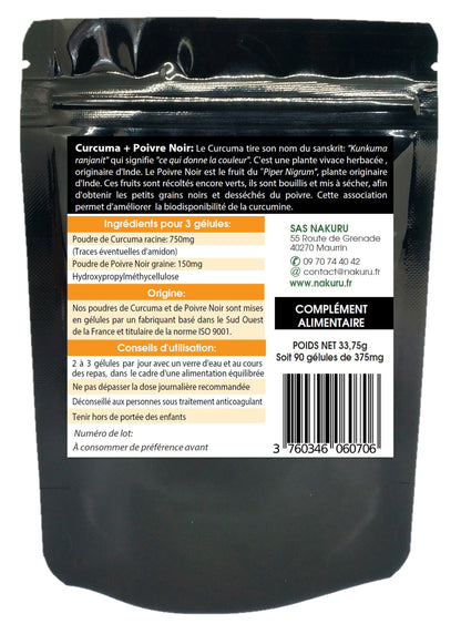 Complément curcuma et poivre noir pour quotidien et maison – vue détaillée 10