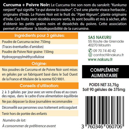 Complément curcuma et poivre noir pour quotidien et maison – vue détaillée 12
