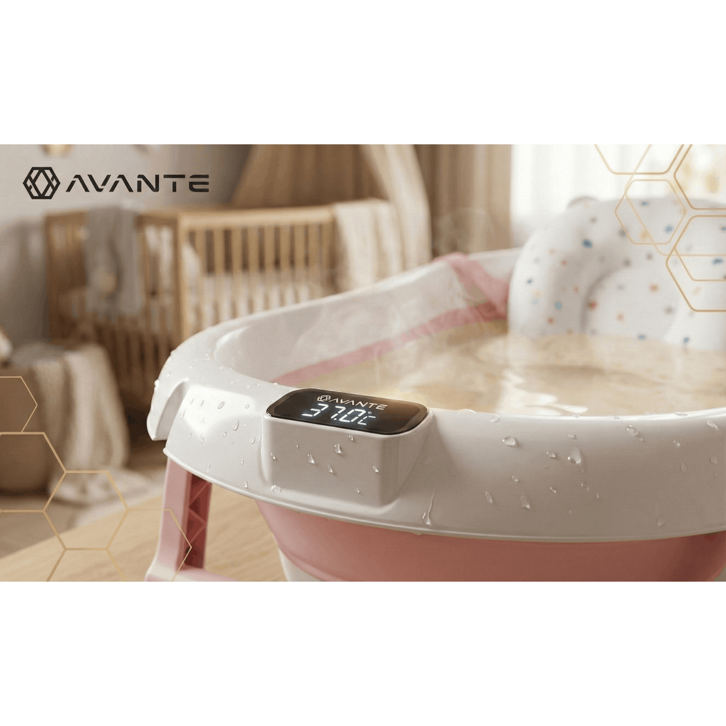 Coussin de Thermomètre Pliable en Silicone, rose pour maison et quotidien – vue détaillée 2