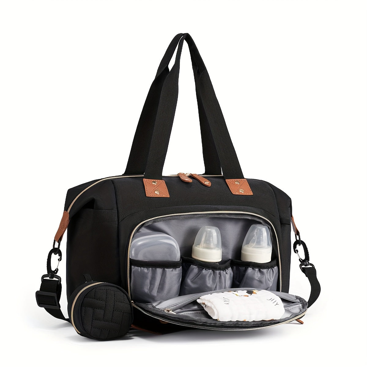 3pcs Sac à Dos et Tote pour Maman - Grand Sac de Transport à Grande Capacité avec Organisation Mains Libres, / pour nouveaux parents, Voyage, Garde d'Enfants, Rangement de Tenues et Couches