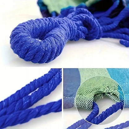 Hammock, Hanging, Two-Person, 260X160Cm, Brazilian, XXL, with Cover, Perfect Solution for Relaxing Outdoors, for Garden Or Terrace, Made of Sturdy, Densely Woven Cotton with Polyester, Ensures Durability And Comfort. Thanks to Its Large Dimensions, It Can