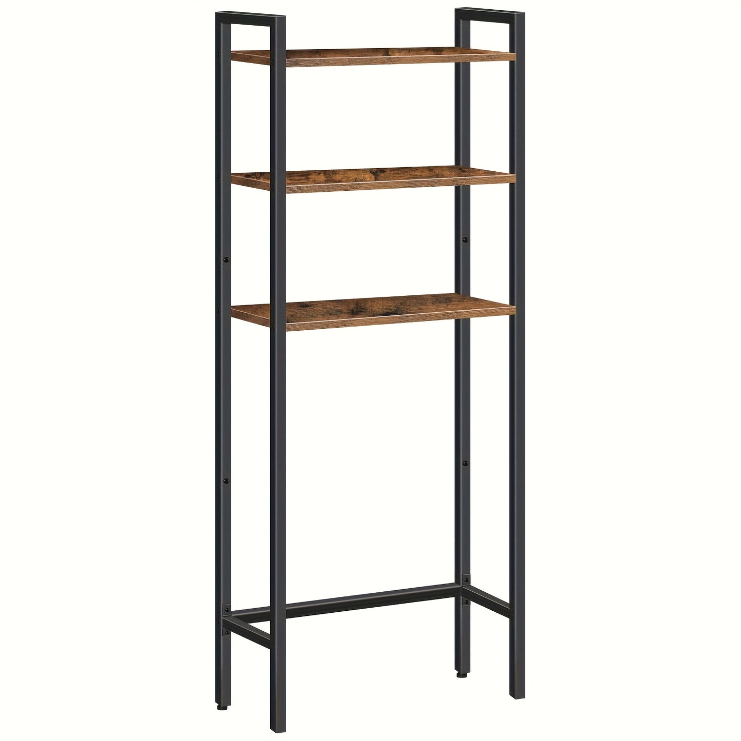 Étagère de rangement au-dessus des toilettes, 3 niveaux, marron campagne, taupe, étagères au-dessus des toilettes, étagère de rangement au-dessus des toilettes pour salle de bain peu encombrante, facile à assembler