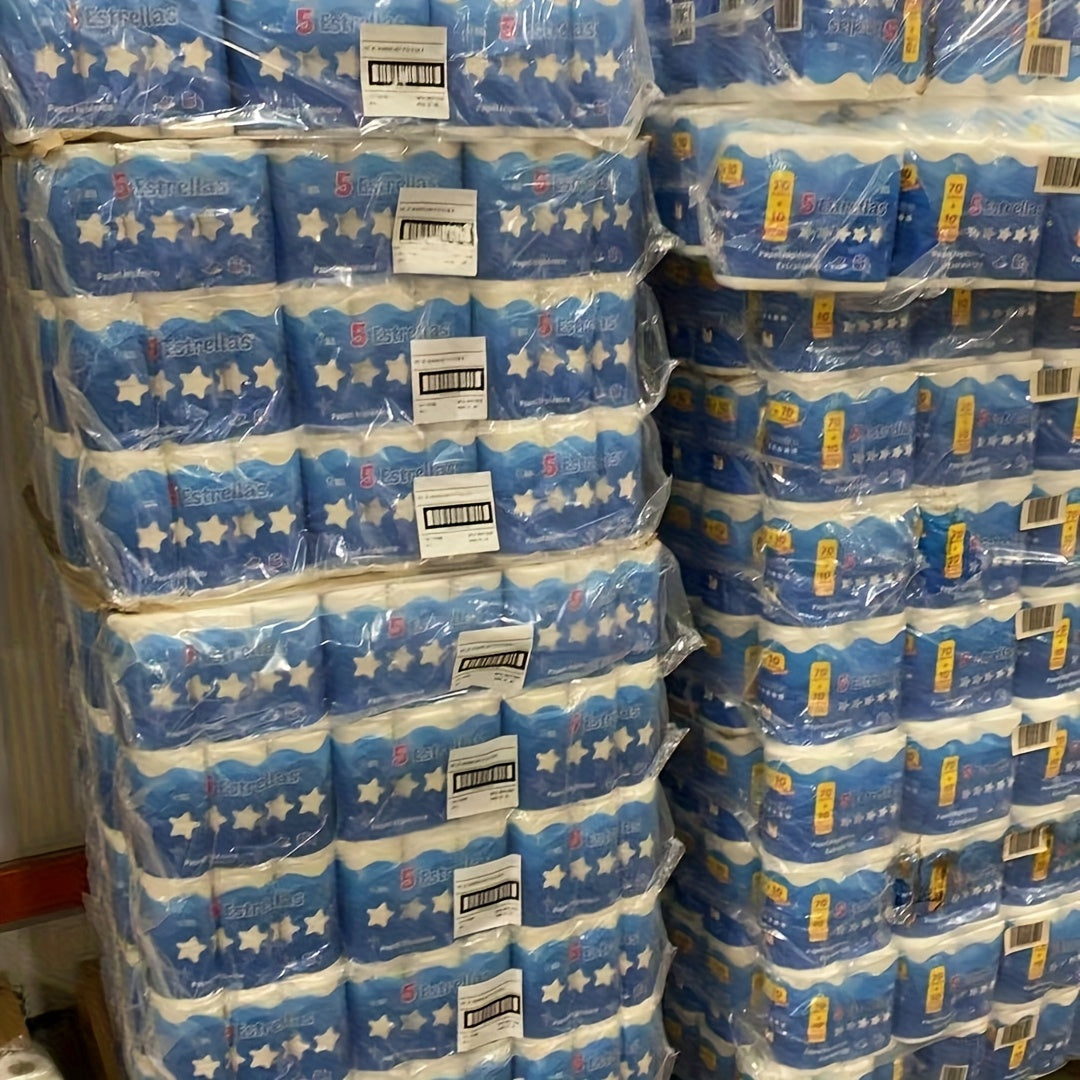 Rouleaux de Papier Toilette Doux et Durables - Sans Formaldéhyde, Sans Parfum, Pâte à Bois Pure, 2 Feuilles pour Usage Polyvalent dans les Salles de Bain Domestiques et Hôtelières | Compatible avec Distributeur, Essentiels d'Entretien Économiques