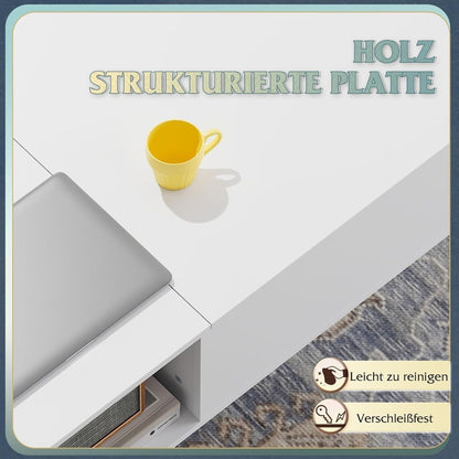 Table Basse Réglable en Hauteur, Extensible, Table de Salon avec Grand Compartiment de Rangement Caché, Plateau de Levage, Table Basse pour Bureau, Table de Canapé