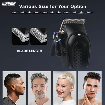 Le Cadeau Parfait pour la Saint-Valentin : Kit de Soins Capillaires Professionnel pour Hommes 3/4 pièces (Tondeuse à Cheveux), Tondeuse Professionnelle avec Tailleur en T, Rasoir et Nouveau Tailleur de Poils de Nez, Ensemble d'Outils de Coiffure avec Affi